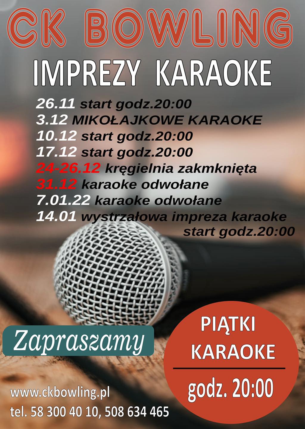 CK BOWLING – imprezy karaoke